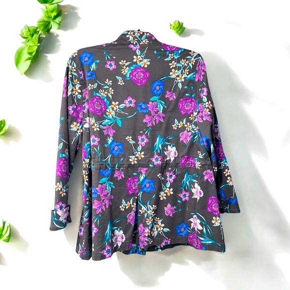 Lane Bryant Floral Jacket Size 18, Gently Worn, Smoke Free Home, Adjust. Waist - Picture 2 of 5